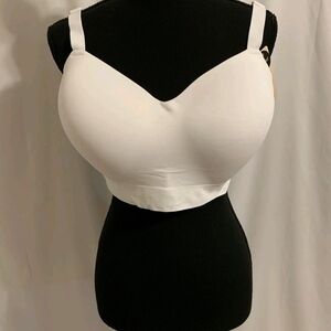 Truekind White Microfiber Wireless Supportive Comfort Bra Size 2X Wrn Twice